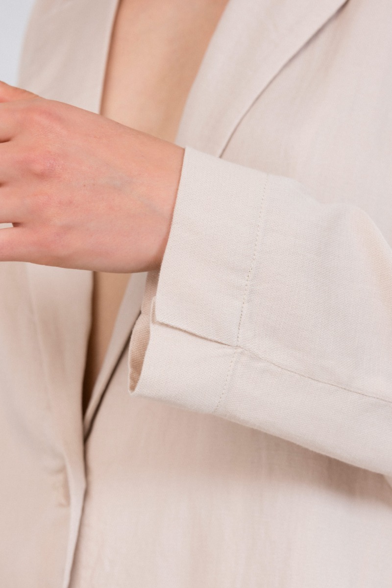 Philosophy Lyocell Linen Blazer JK8147 Μπέζ