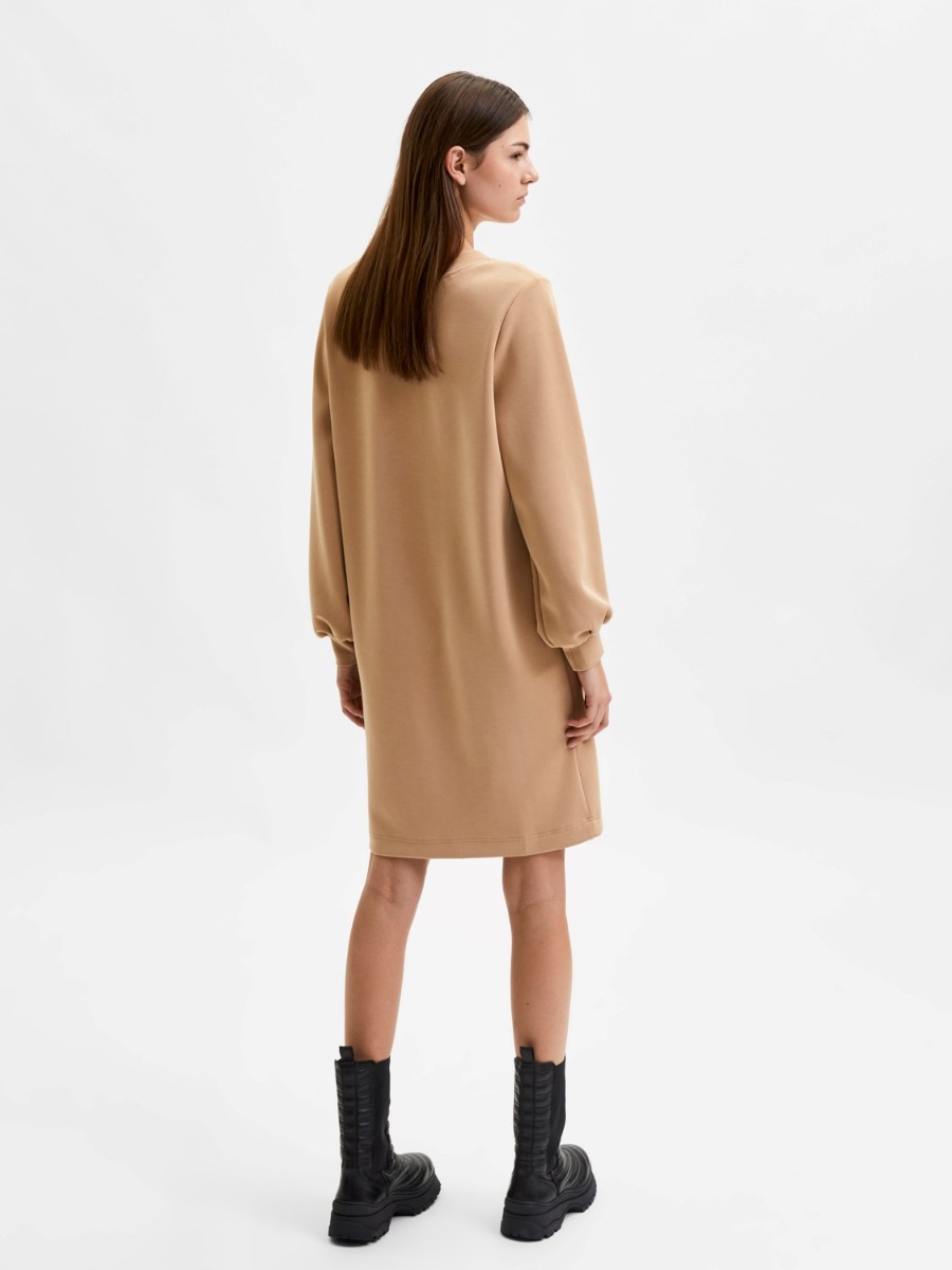 Selected Tenny Γυναικείο Φόρεμα 16082347 Ταμπά