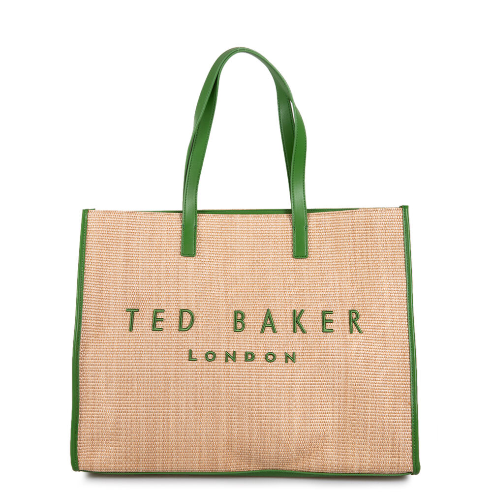 Ted Baker Pallmer Faux Raffia Large Icon 284036 Πράσινο