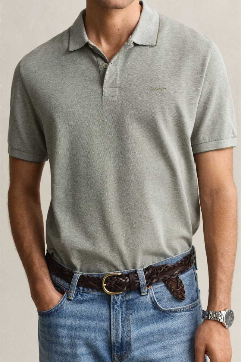 Gant Aνδρικό 2 Tone Pique SS Polo 2014102 Πράσινο