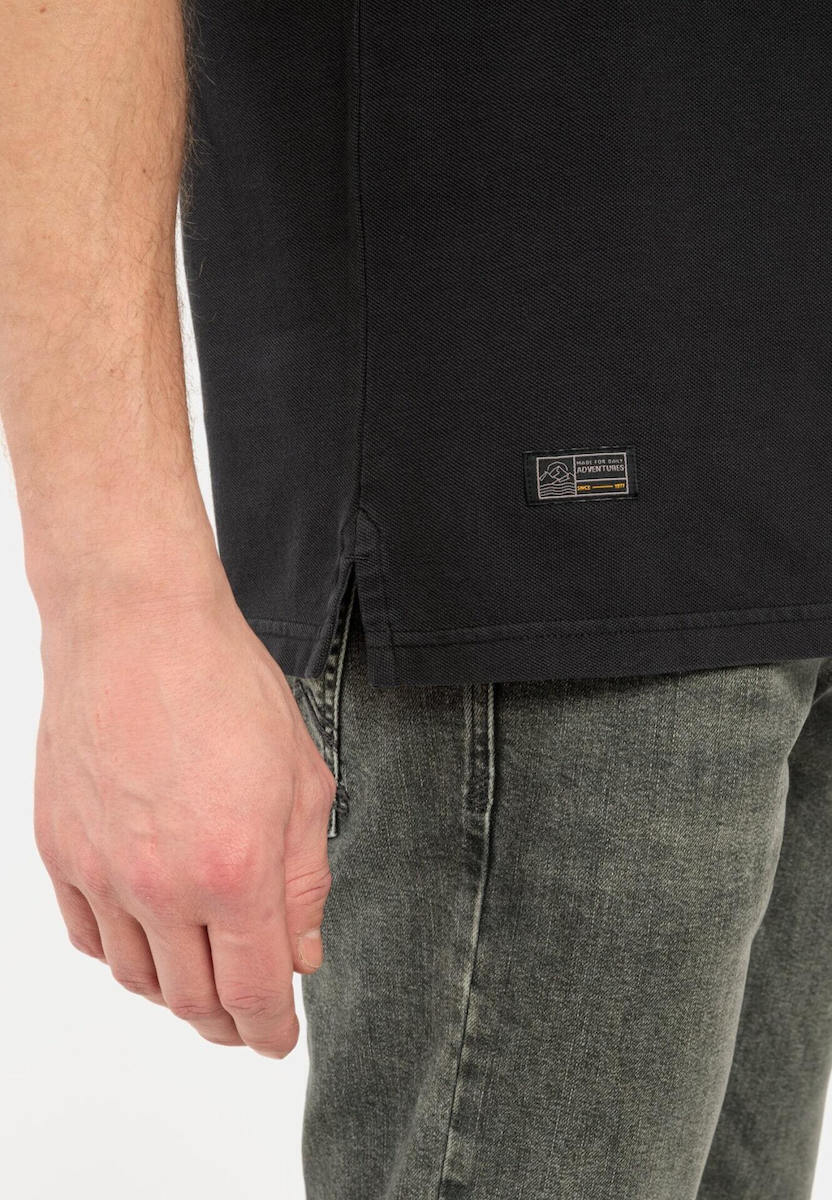 Camel Active Ανδρική Κοντομάνικη Polo Μπλούζα 409965-3P00-88 Μαύρο