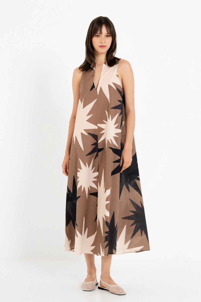 Philosophy Voile Print Halter Neck Dress DR22875 Πούρου
