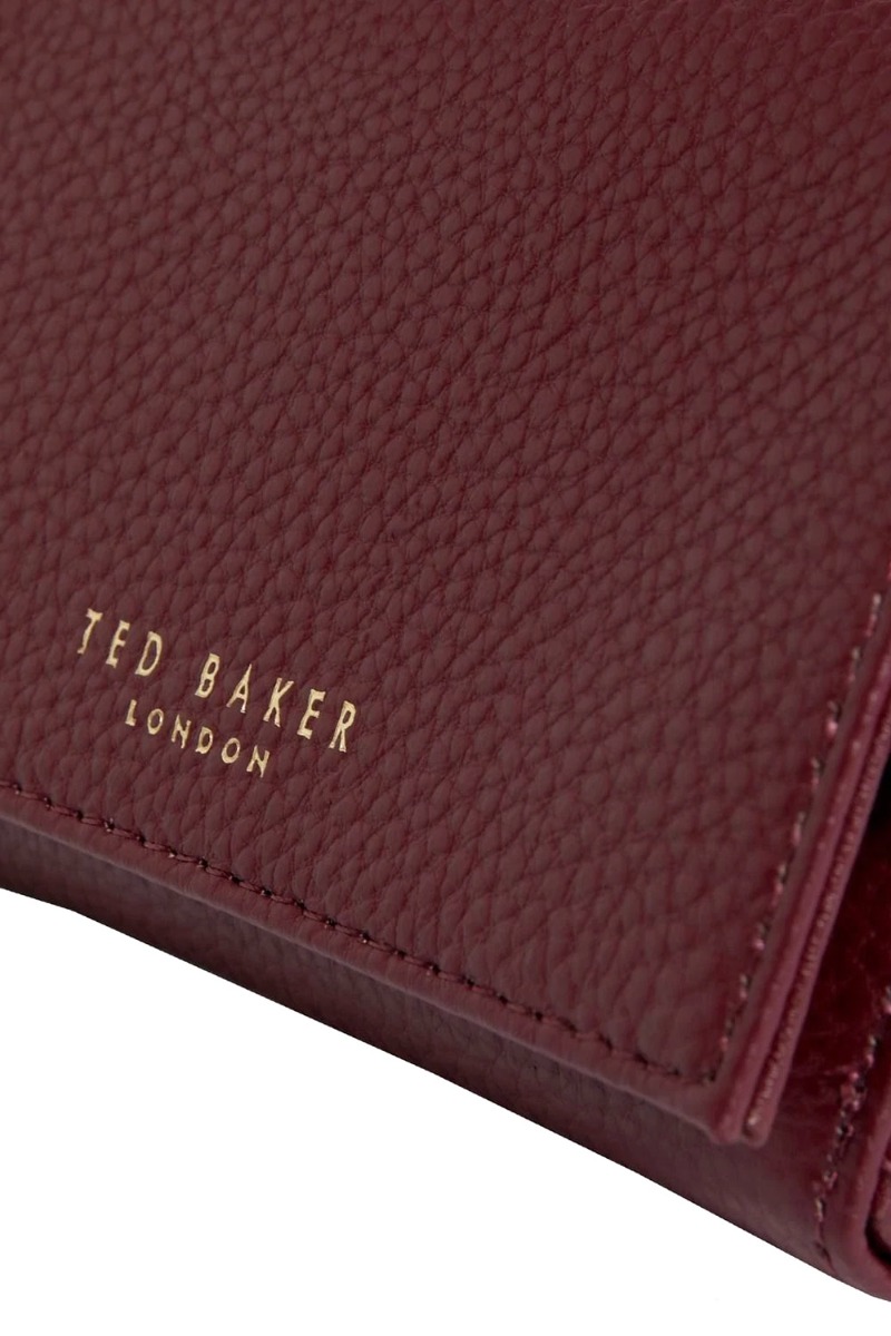 Ted Baker ROOSA Rose Detail Small Leather Bobble Purse 283899 Μαύρο