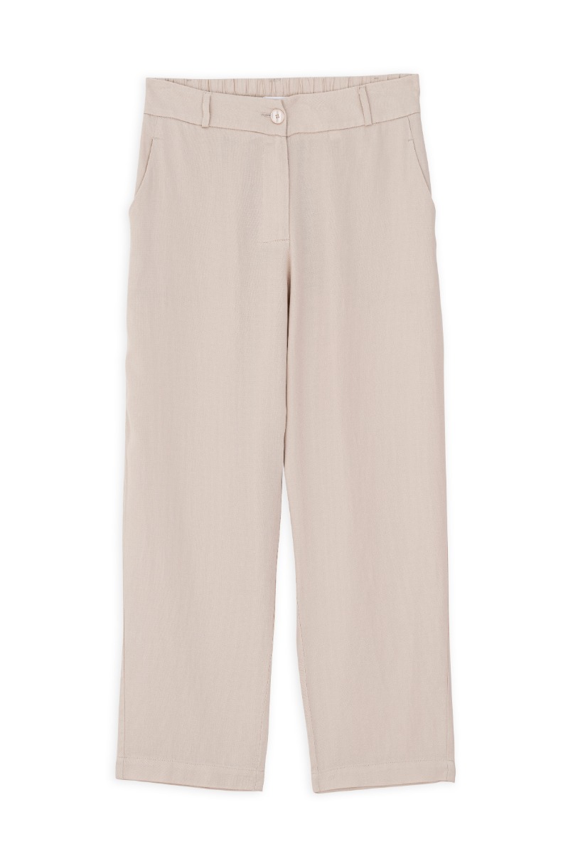 Philosophy Lyocell Linen Regular Pants TR4530 Μπέζ