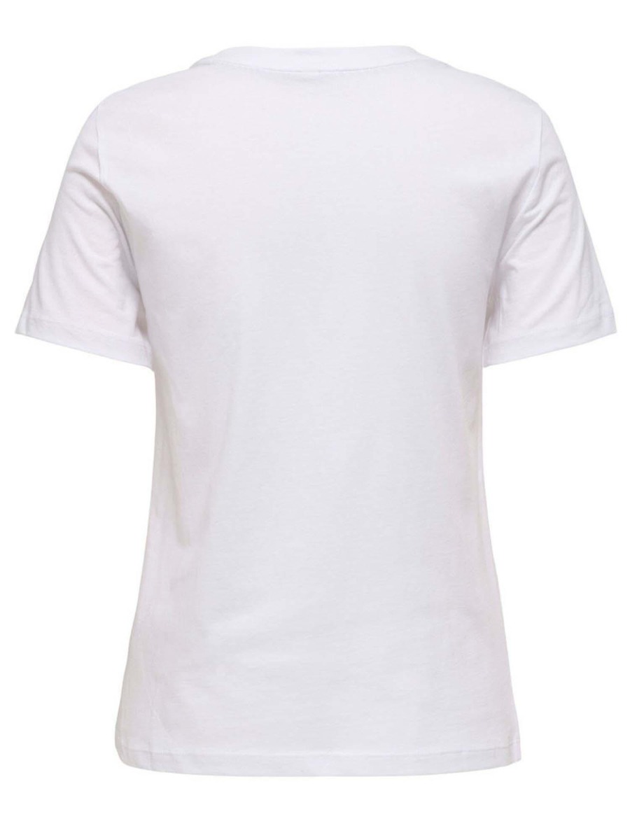 Only Teddy Γυναικείο Κοντομάνικο T-shirt 15369992 Λευκό