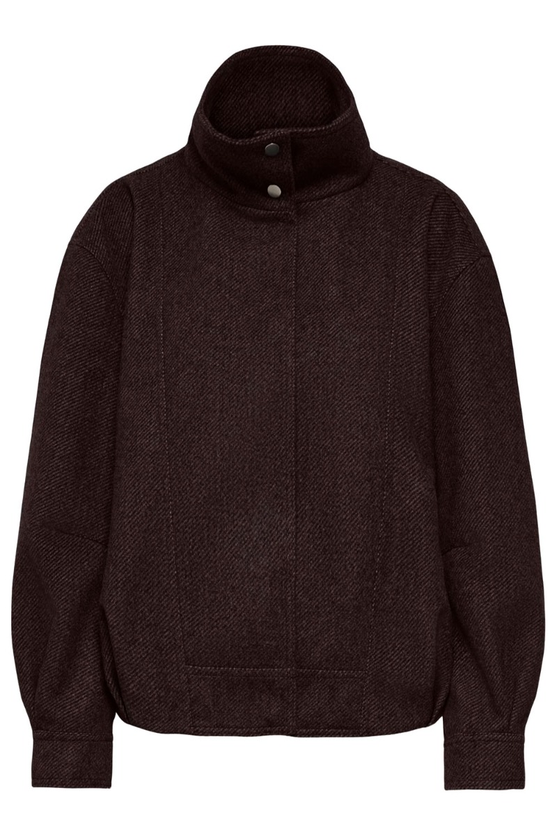 Only ONLY ONLASTA HIGH COLLAR BOMBER JACKET OTW 15384778 Σοκολατί