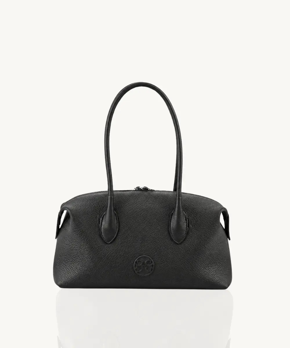 Bonendis Bowling Bag Black Leather Μαύρο