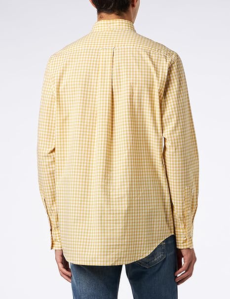 Gant Ανδρικό Regular Fit Καρό Πουκάμισο 3000120 Κίτρινο