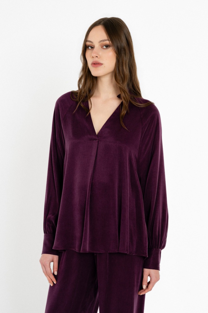Phylosophy Curpo Viscose Blouse BL12084 Μπορντώ