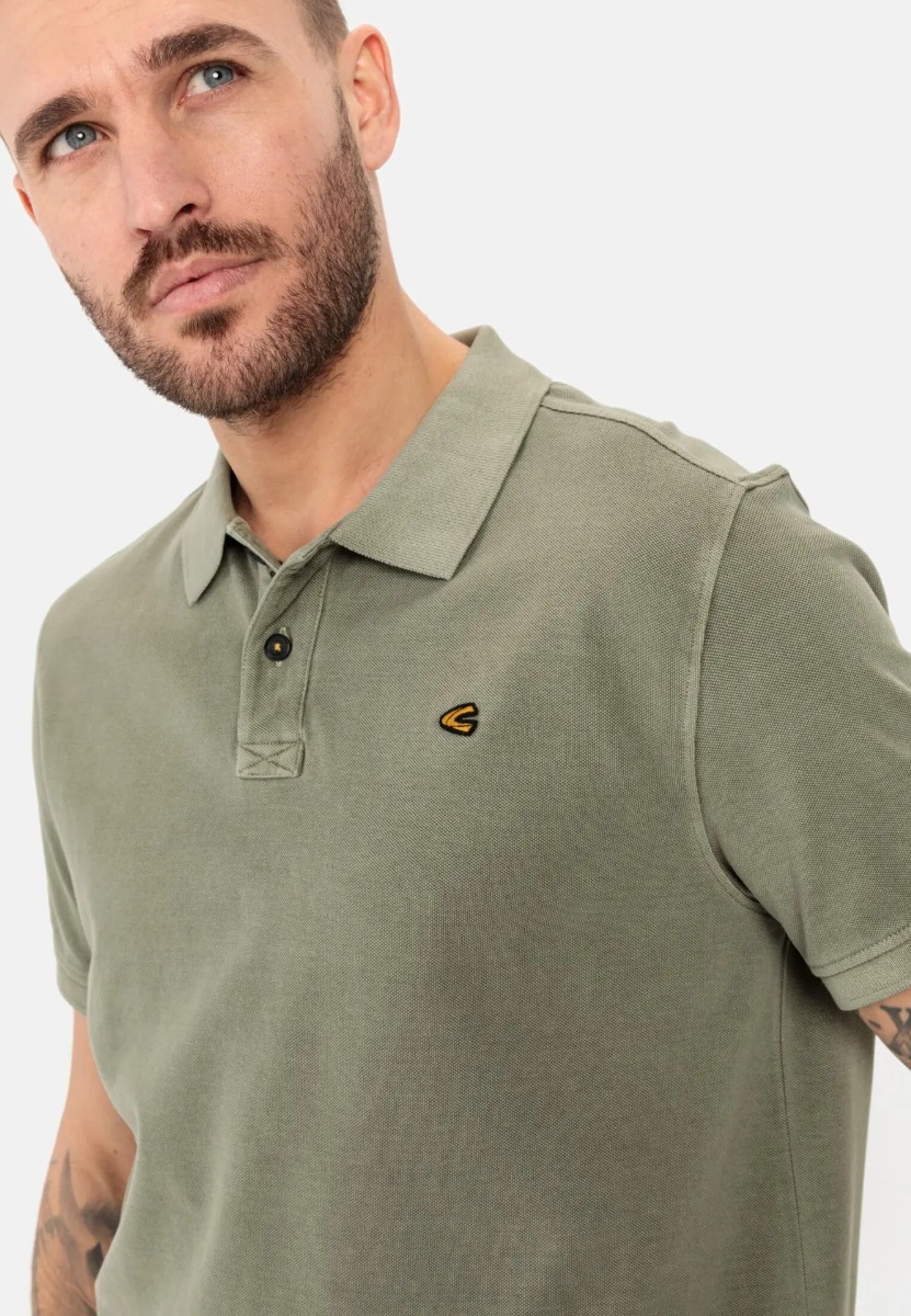Camel Active Ανδρικό Κοντομάνικο Polo T-Shirt 409965 Χακί
