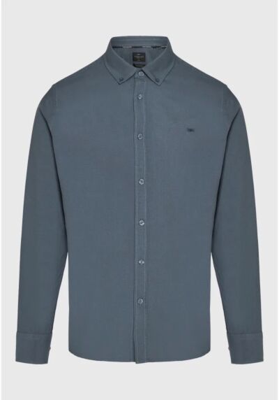 Funky Buddha Ανδρικό basic πουκάμισo από βαμβάκι με γιακά button-down FBM014-002-05