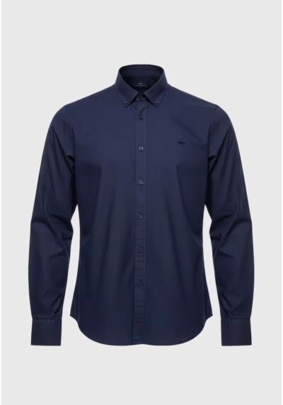Funky Buddha Ανδρικό basic πουκάμισo από βαμβάκι με γιακά button-down FBM014-002-05