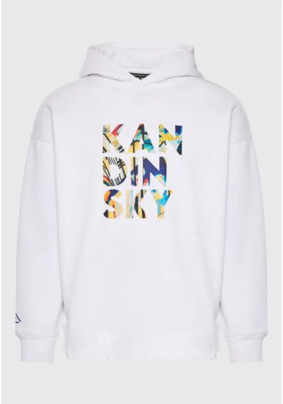Funky Buddha Φούτερ relaxed fit με κουκούλα Kandinsky - FUNKY BUDDHA x apoh London FBU014-605-06