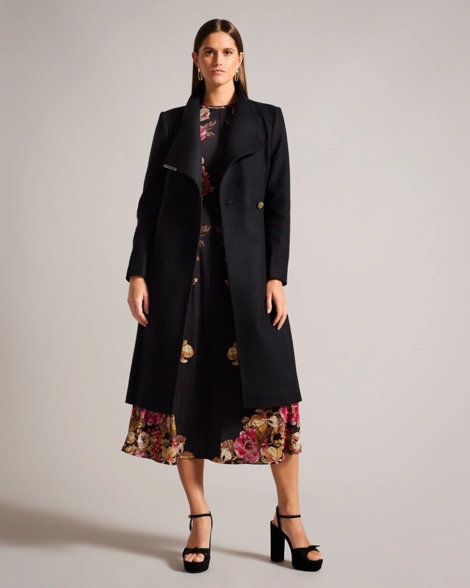Ted Baker ROSE Mid Length wool Wrap Coat Γυναικείο Παλτό 249306