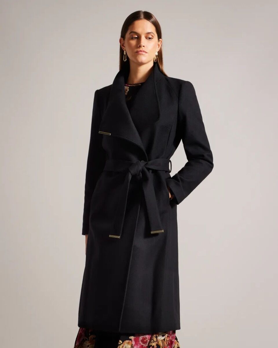 Ted Baker ROSE Mid Length wool Wrap Coat Γυναικείο Παλτό 249306