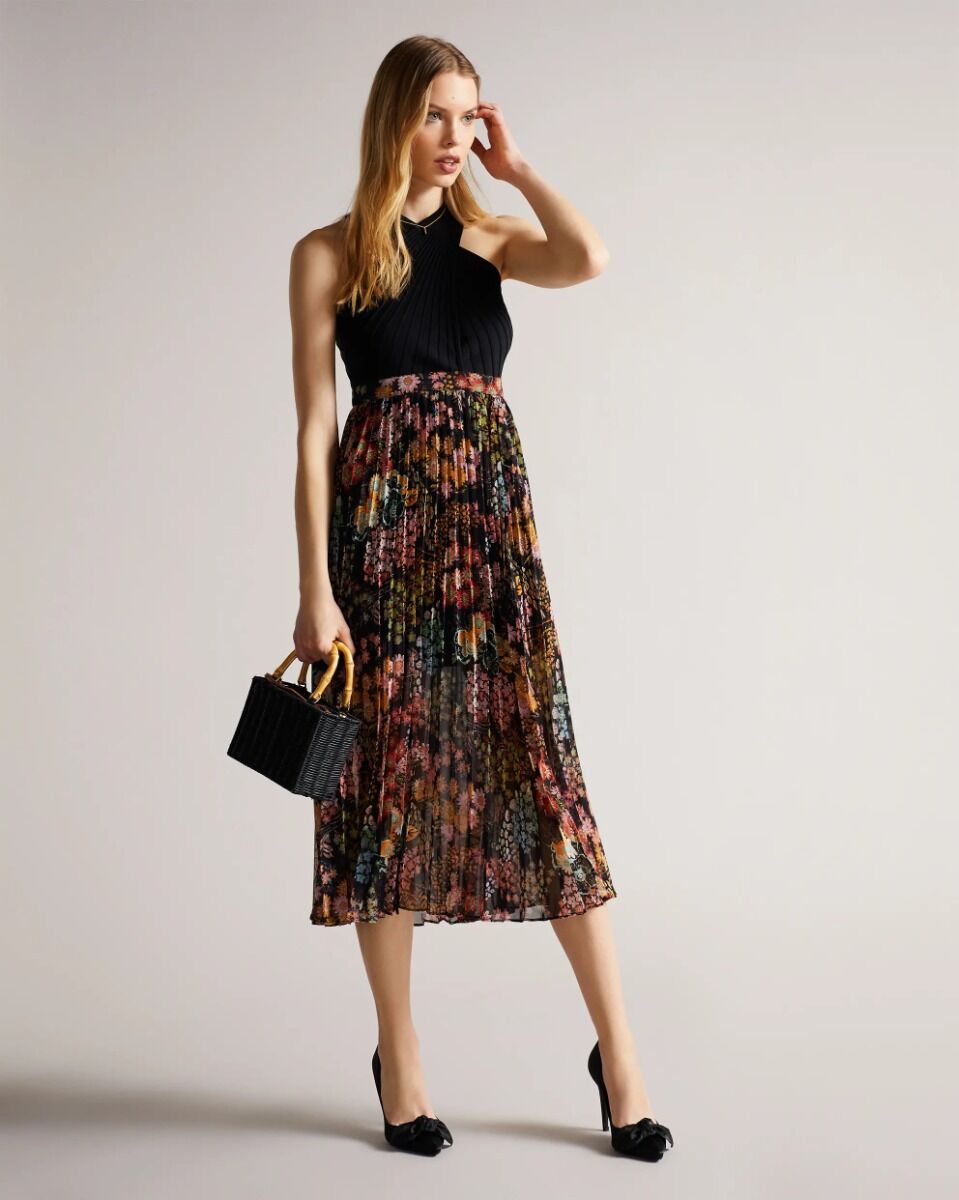 Ted Baker AQUILA Cross Front Pleated Φόρεμα 259800