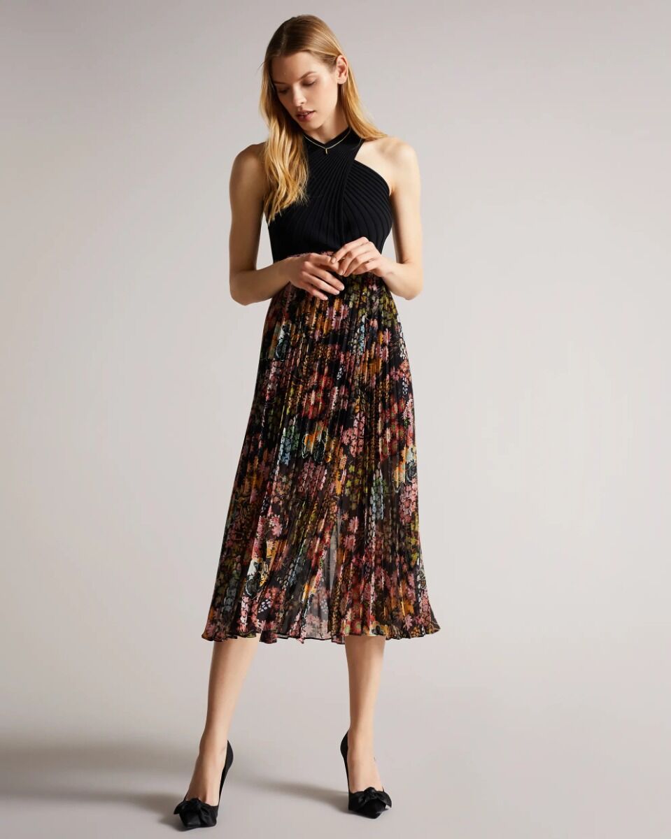 Ted Baker AQUILA Cross Front Pleated Φόρεμα 259800
