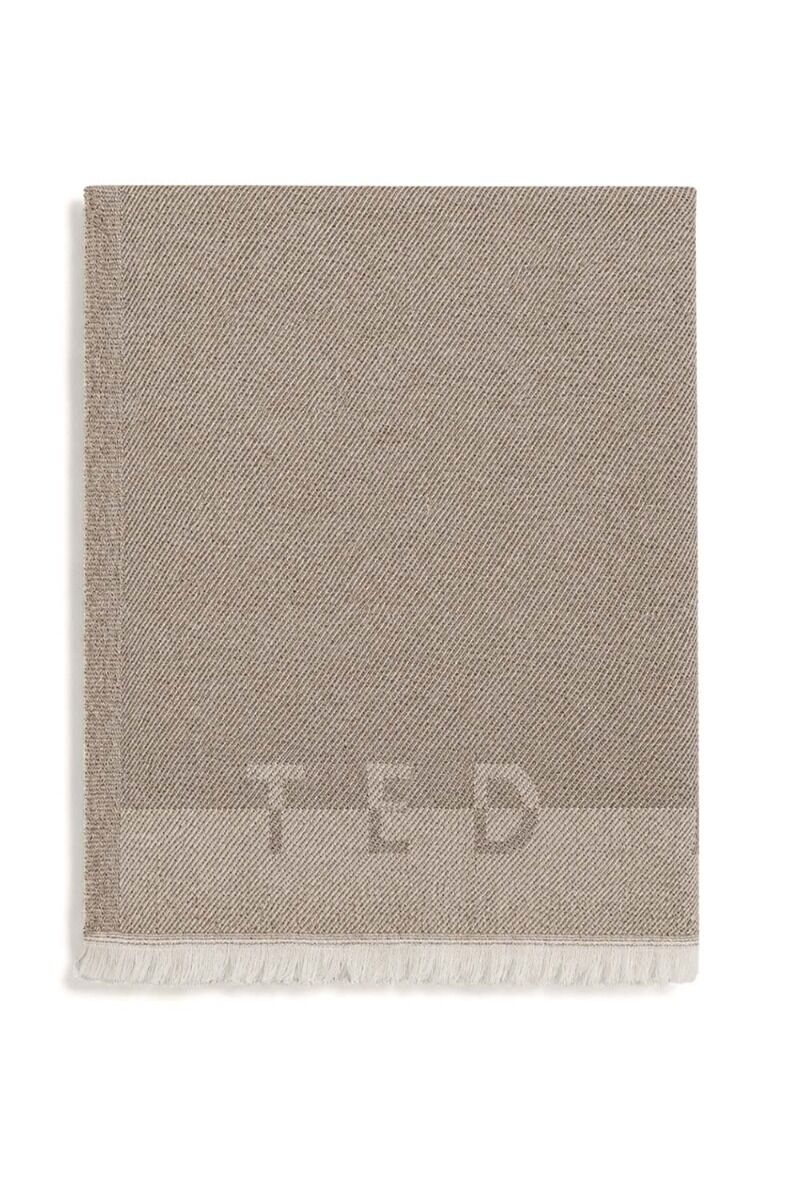 Ted Baker Bowins Branded Woven Scarf 285985 Μπέζ