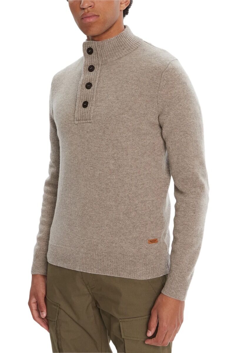 BARBOUR Πουλοβερ Essential Patch Half Zip Knitted Jum MKN0585ST51