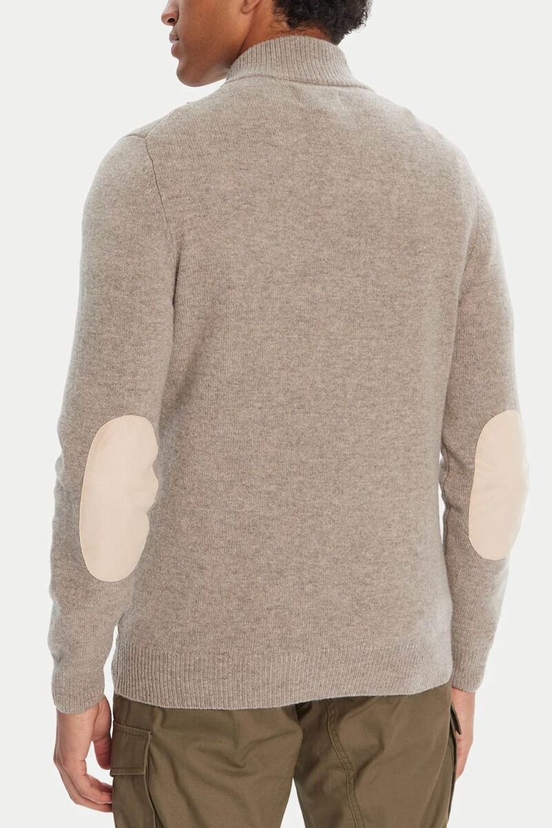 BARBOUR Πουλοβερ Essential Patch Half Zip Knitted Jum MKN0585ST51