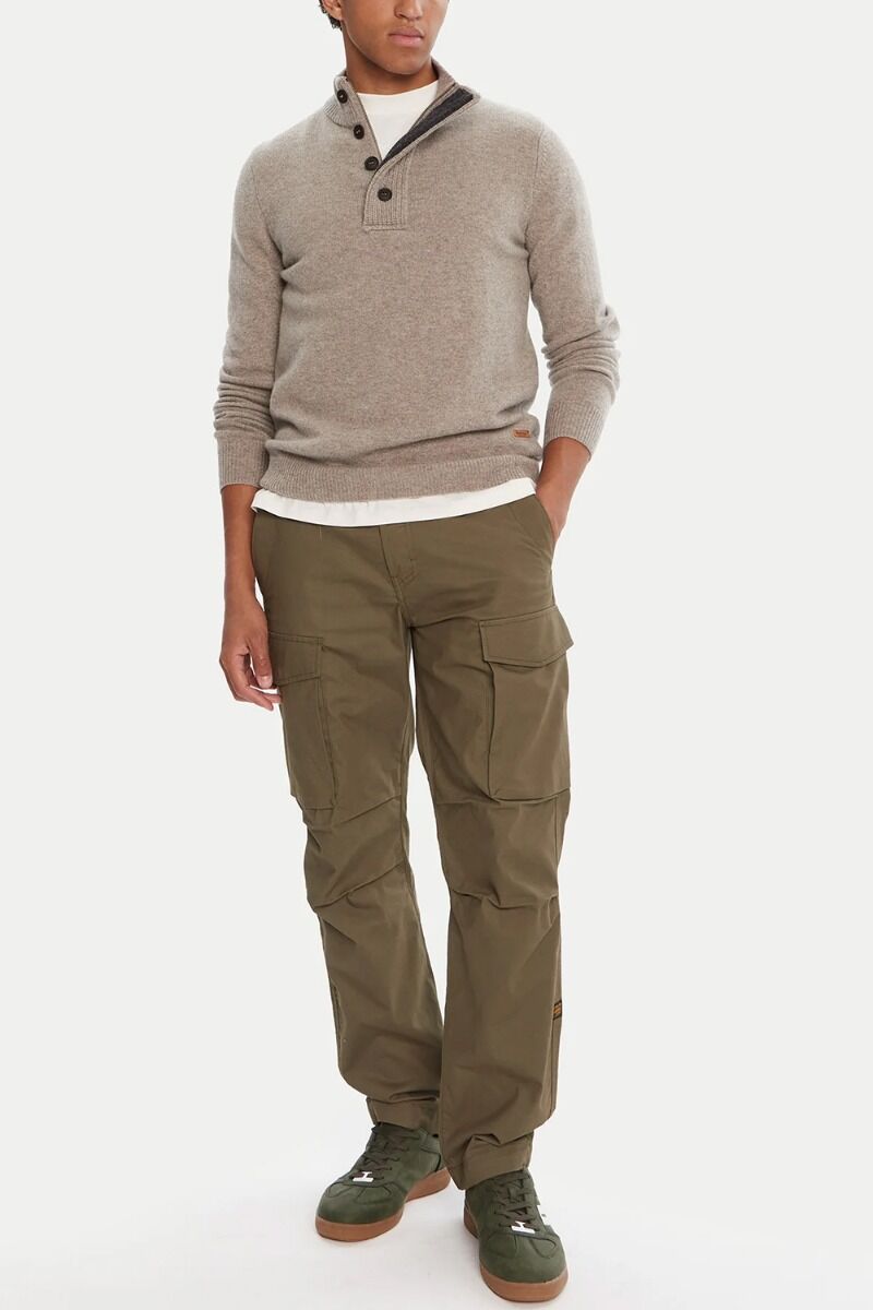 BARBOUR Πουλοβερ Essential Patch Half Zip Knitted Jum MKN0585ST51