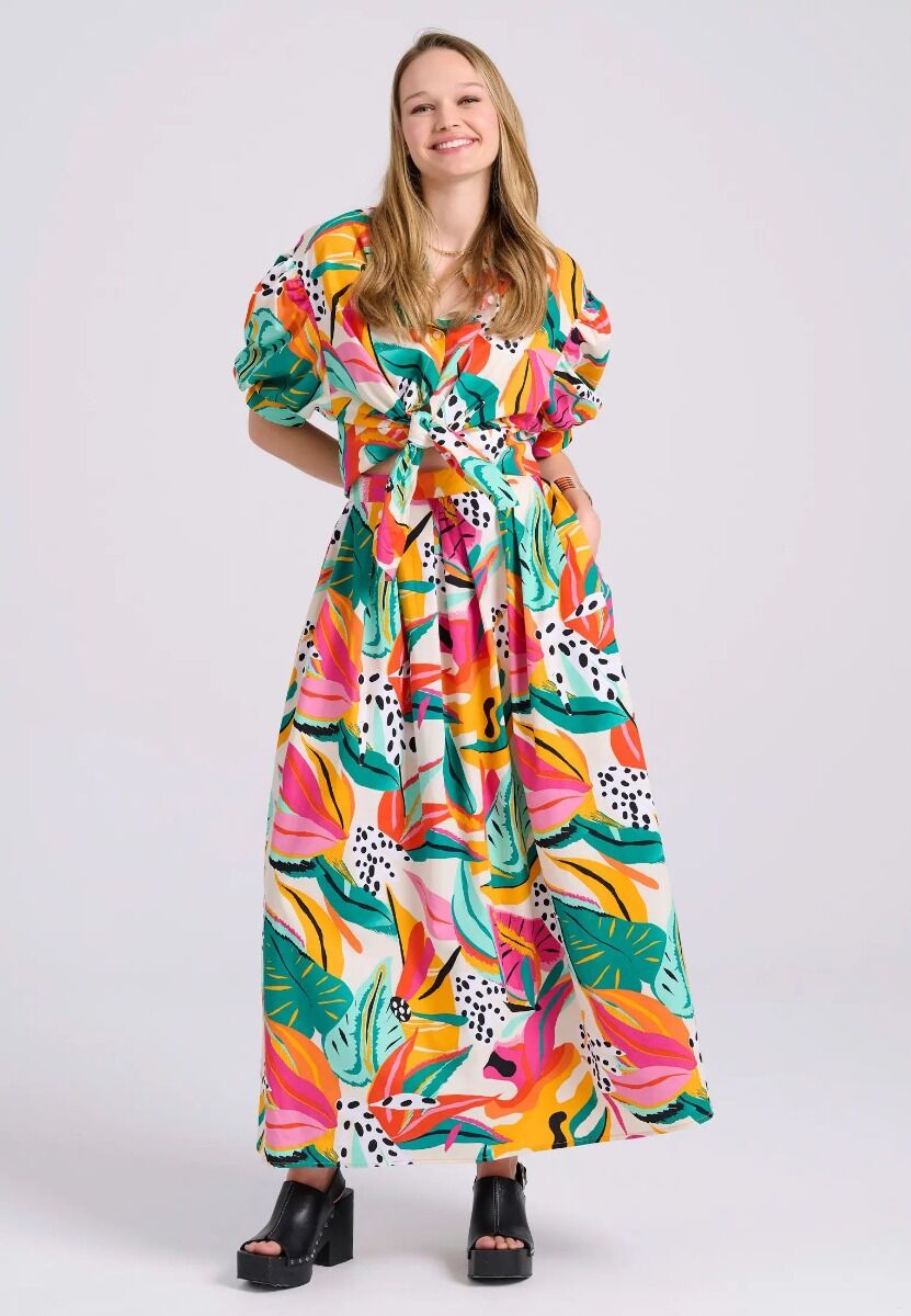 Funky Buddha Γυναικεία Loose Fit Maxi Φούστα FBL009-125-14
