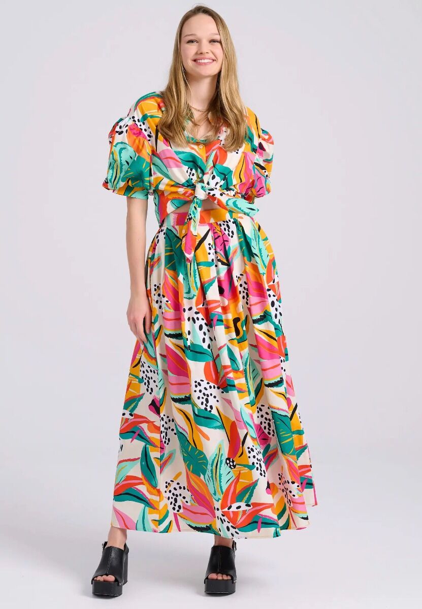 Funky Buddha Γυναικεία Loose Fit Maxi Φούστα FBL009-125-14
