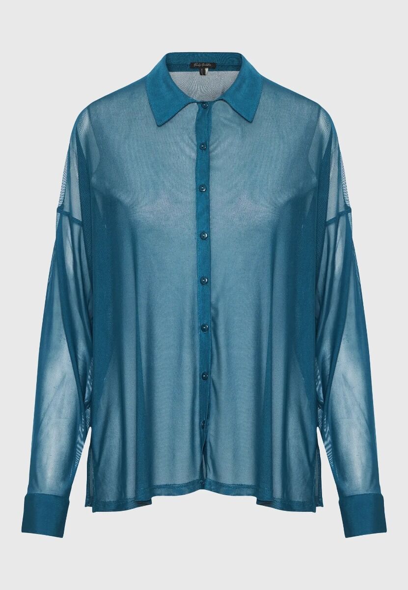 Funky Buddha Γυναικείο Loose Fit Διάφανο Πουκάμισο FBL010-103-05