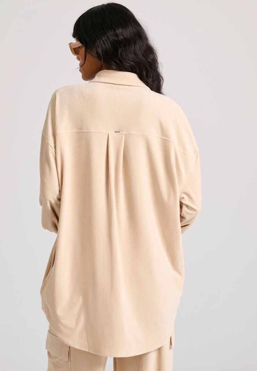 Funky Buddha Γυναικείο Oversized Βελουτέ Πουκάμισο FBL010-106-05