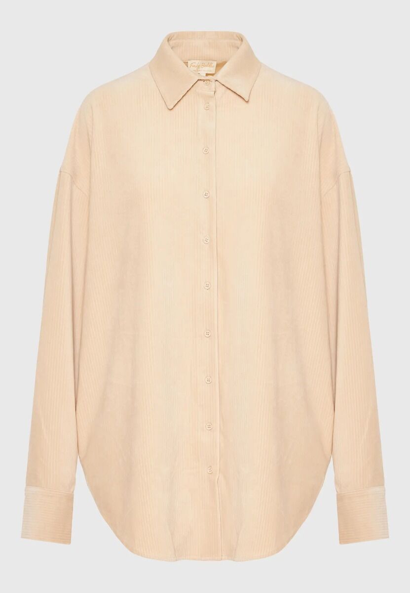 Funky Buddha Γυναικείο Oversized Βελουτέ Πουκάμισο FBL010-106-05