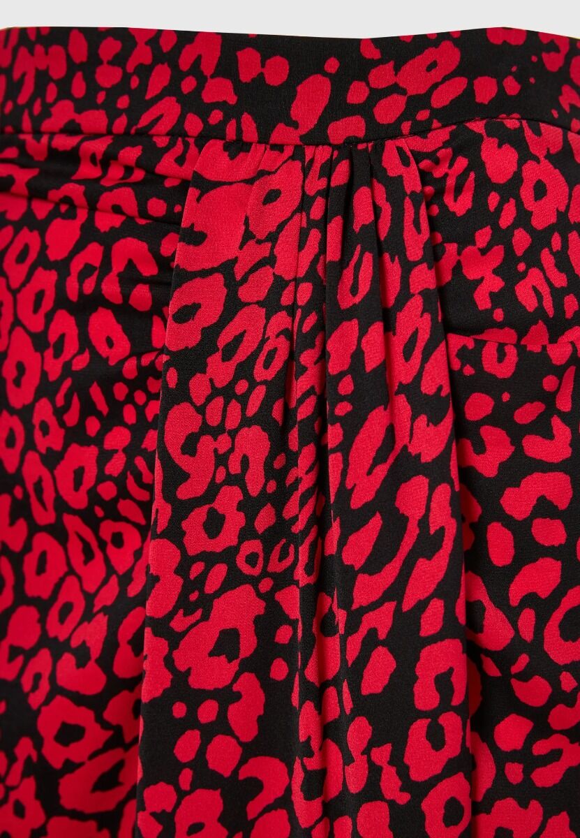 Funky Buddha Γυναικεία Midi Εμπριμέ Κρουαζέ Φούστα FBL010-108-14
