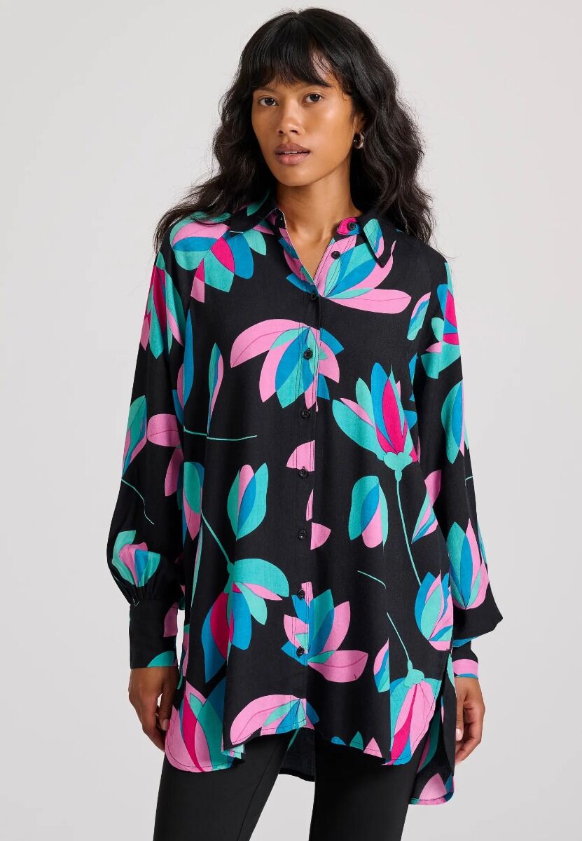 Funky Buddha Loose Fit Εμπριμέ Πουκαμίσα FBL010-109-05