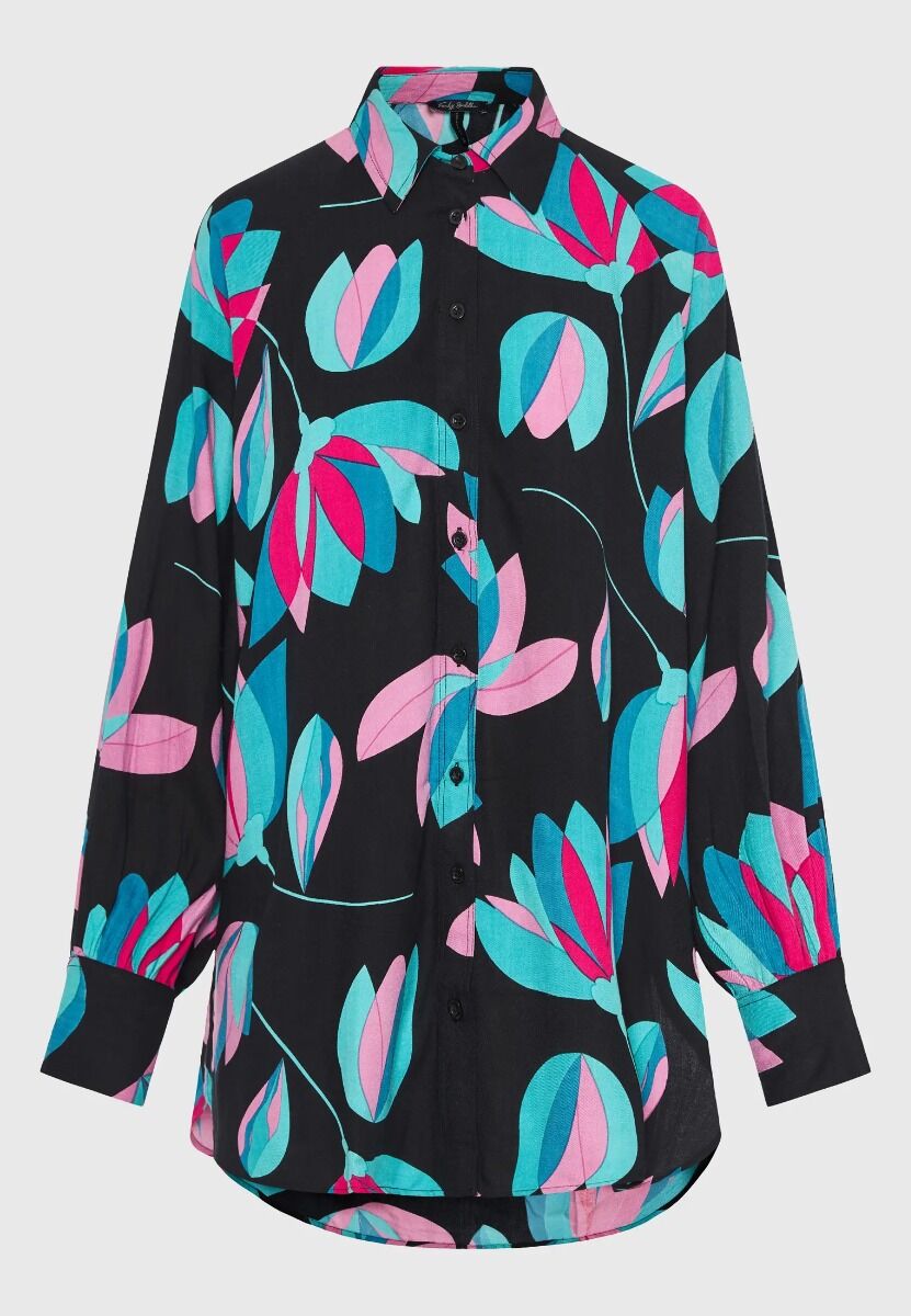 Funky Buddha Loose Fit Εμπριμέ Πουκαμίσα FBL010-109-05