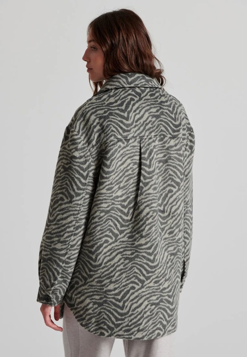 Funky Buddha Γυναικείο Oversized Casual Jacket Ζακάρ Ύφανση FBL010-118-01
