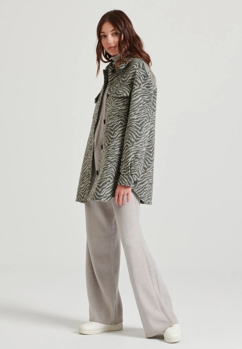 Funky Buddha Γυναικείο Oversized Casual Jacket Ζακάρ Ύφανση FBL010-118-01