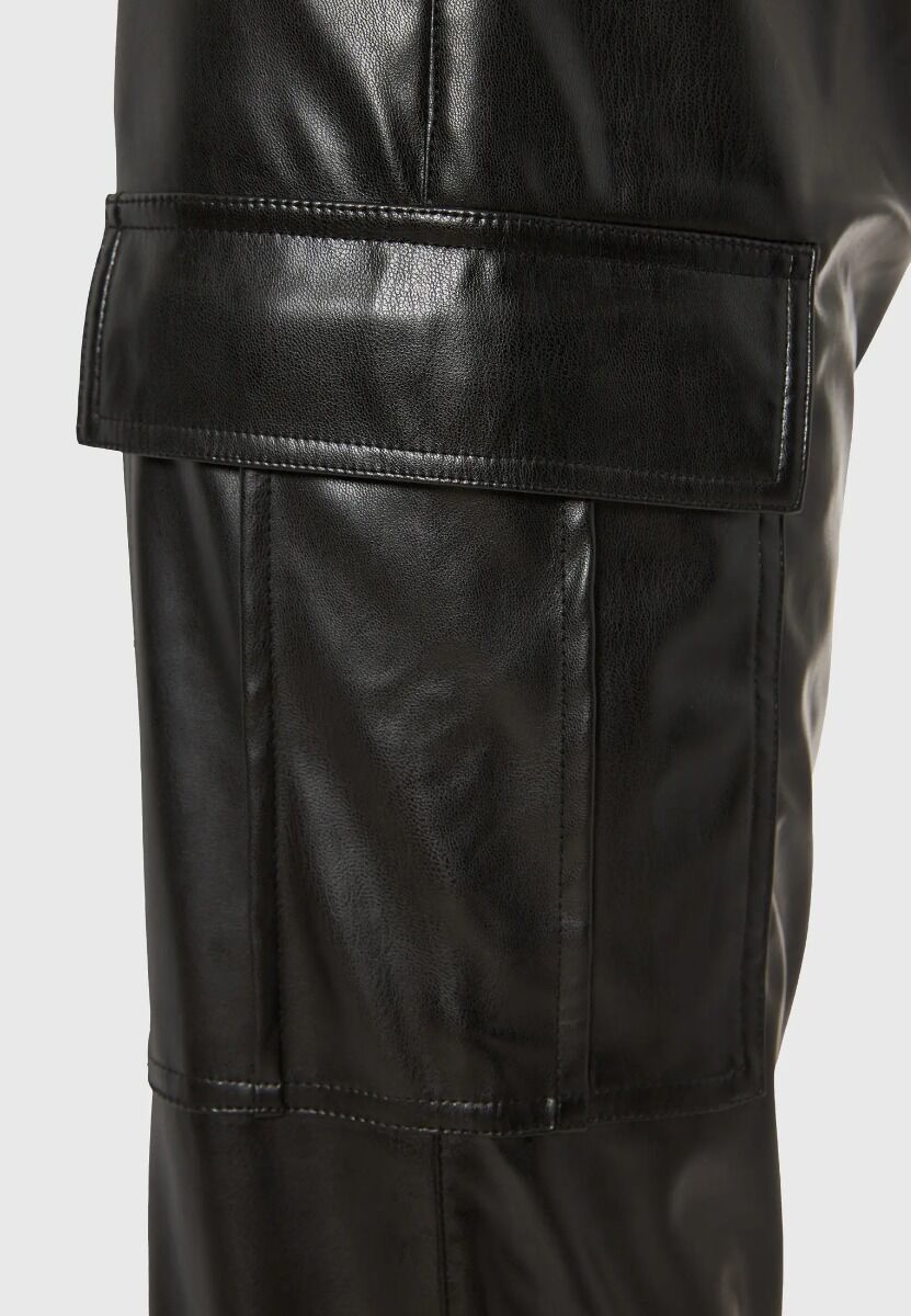 Funky Buddha Γυναικείο Cargo Παντελόνι Δερματίνη FBL010-119-02