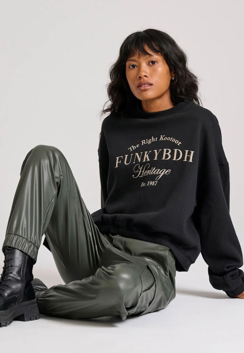 Funky Buddha Γυναικείο Cargo Παντελόνι Δερματίνη FBL010-119-02