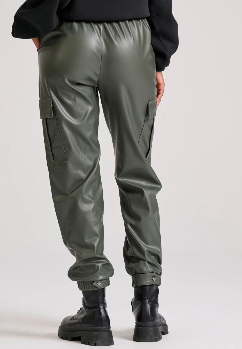Funky Buddha Γυναικείο Cargo Παντελόνι Δερματίνη FBL010-119-02