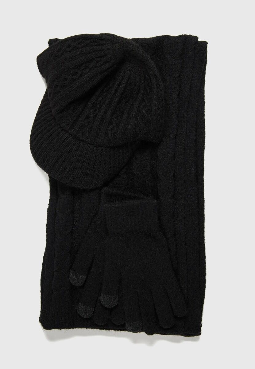 Funky Buddha Γυναικείο σετ με γάντια-κασκόλ-καπέλο FBL012-108-10