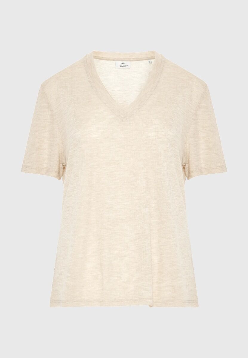 Funky Buddha Γυναικείο T-shirt με V Λαιμόκοψη FBL013-167-04