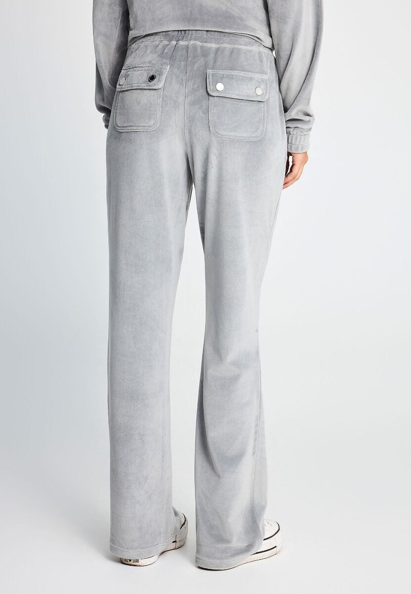 Funky Buddha Γυναικείο βελουτέ flare fit παντελόνι φόρμας FBL014-100-02