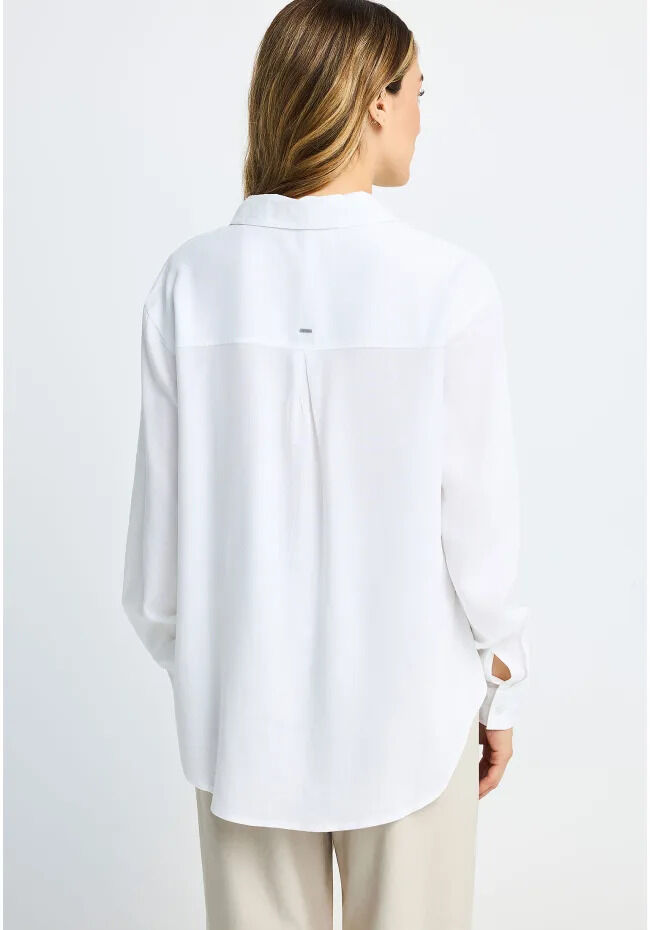 Funky Buddha Γυναικείο μακρυμάνικο basic πουκάμισο FBL014-100-05
