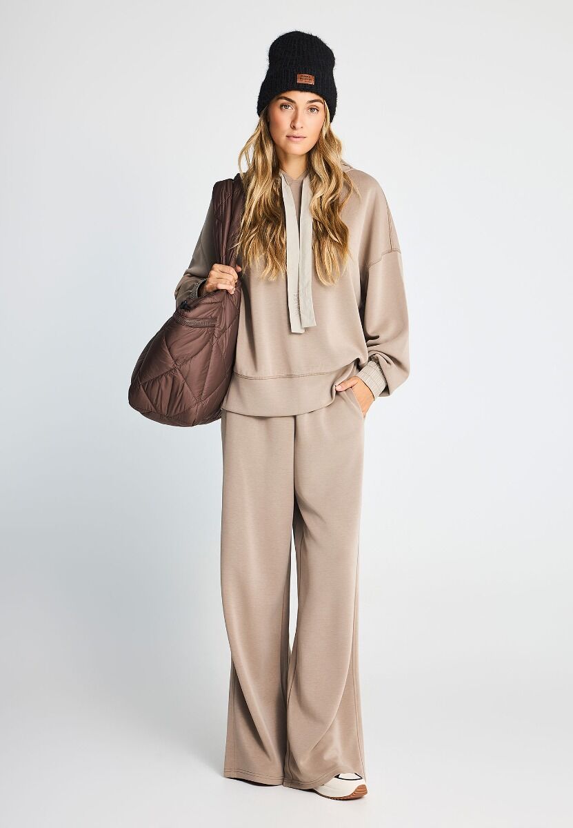 Funky Buddha Γυναικείο straight fit παντελόνι φόρμας από modal FBL014-105-02