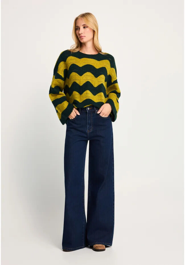 Funky Buddha Γυναικείο wide leg παντελόνι jean FBL014-167-02