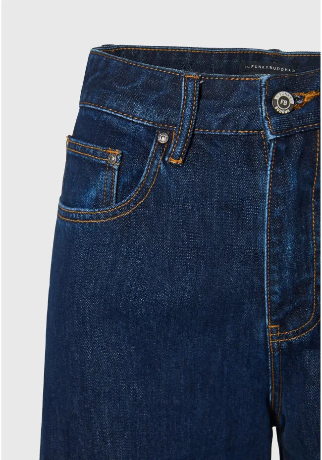 Funky Buddha Γυναικείο wide leg παντελόνι jean FBL014-167-02
