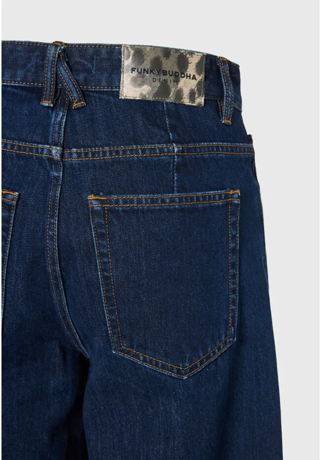 Funky Buddha Γυναικείο wide leg παντελόνι jean FBL014-167-02