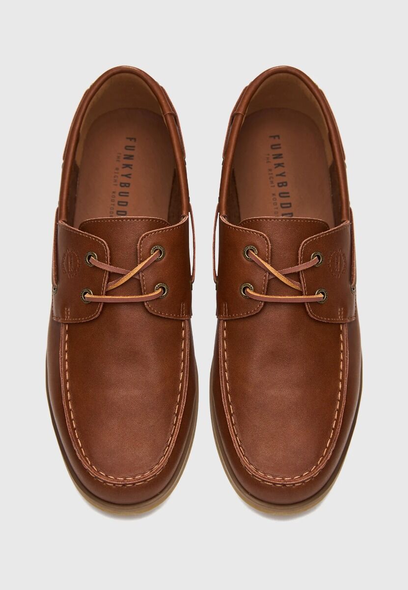Funky Buddha Ανδρικά  Δερμάτινα Boat Shoes FBM013-039-08
