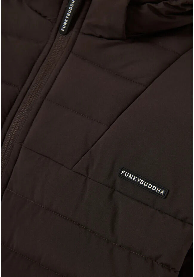 Funky Buddha Ανδρικό καπιτονέ μπουφάν traveller με κουκούλα FBM014-002-01