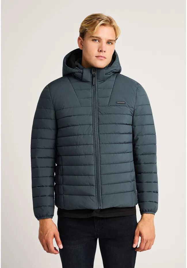 Funky Buddha Ανδρικό καπιτονέ μπουφάν traveller με κουκούλα FBM014-002-01