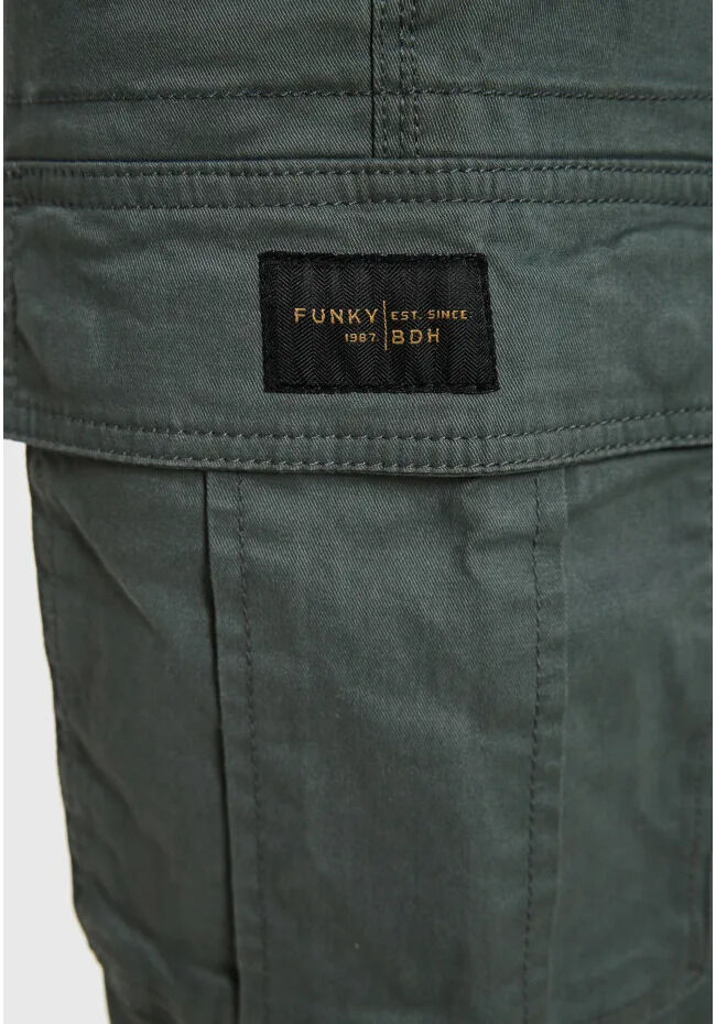 Funky Buddha Ανδρικό cargo παντελόνι mid-rise από ελαστικό βαμβάκι FBM014-002-02
